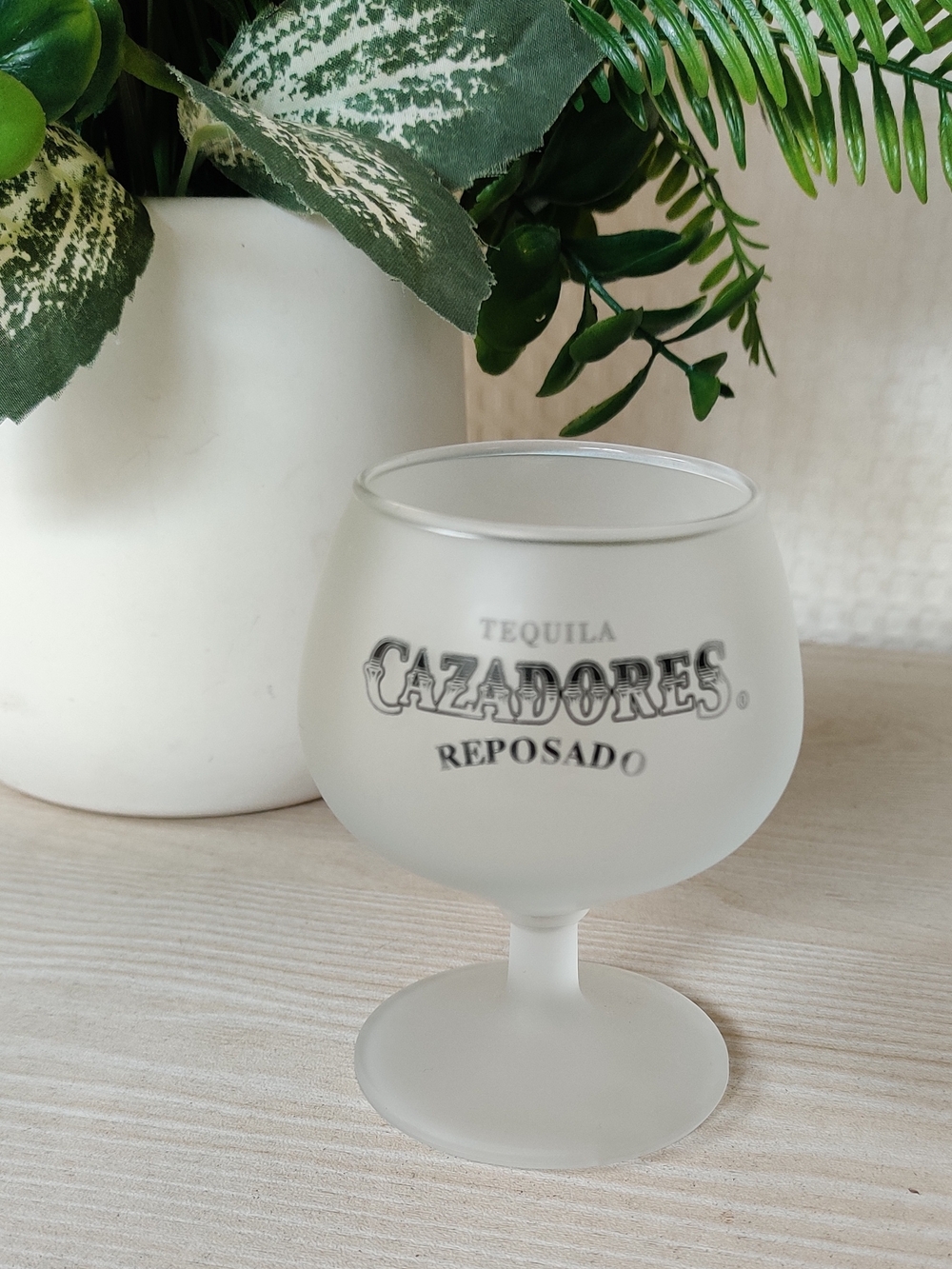 Tequila Cazadores Reposado Frosted Stemmed Glass